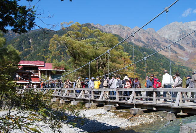 上高地の清流・梓川沿いを歩く～河童橋散策と穂高連峰眺望風景～