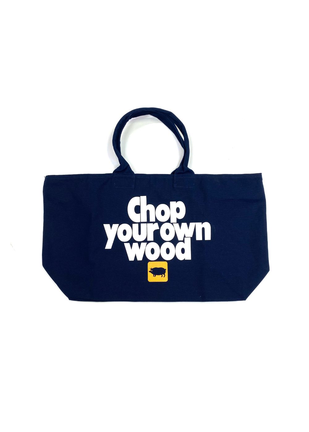 PORKCHOP GARAGE SUPPLY - CYOW ZIP TOTE BAG (NAVY) / プリントトート