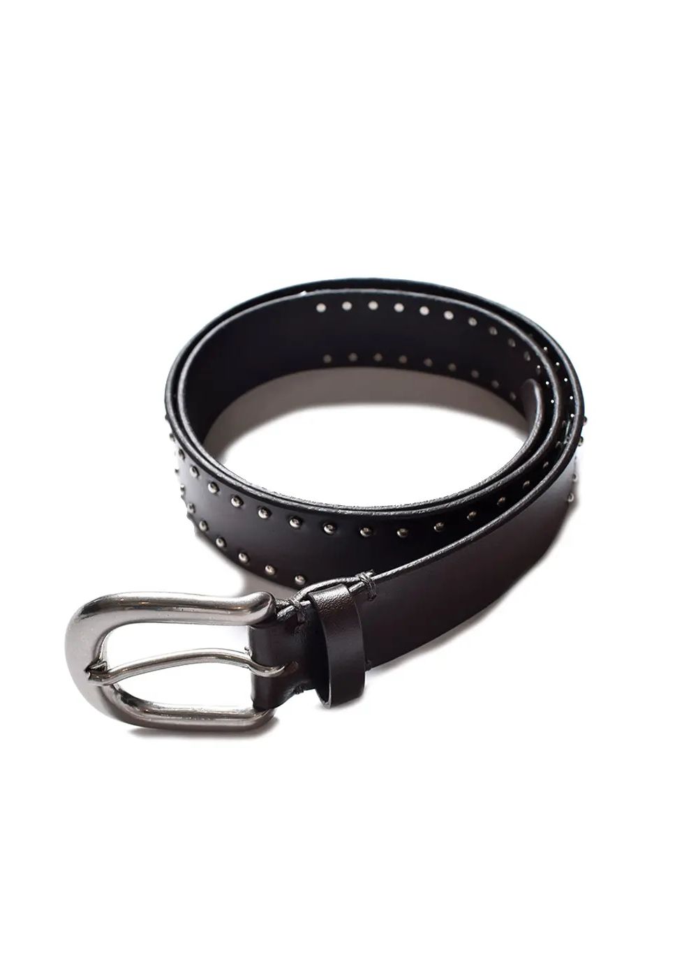 MINEDENIM - Double Studs Leather Belt (DBR) / ダブル スタッズ