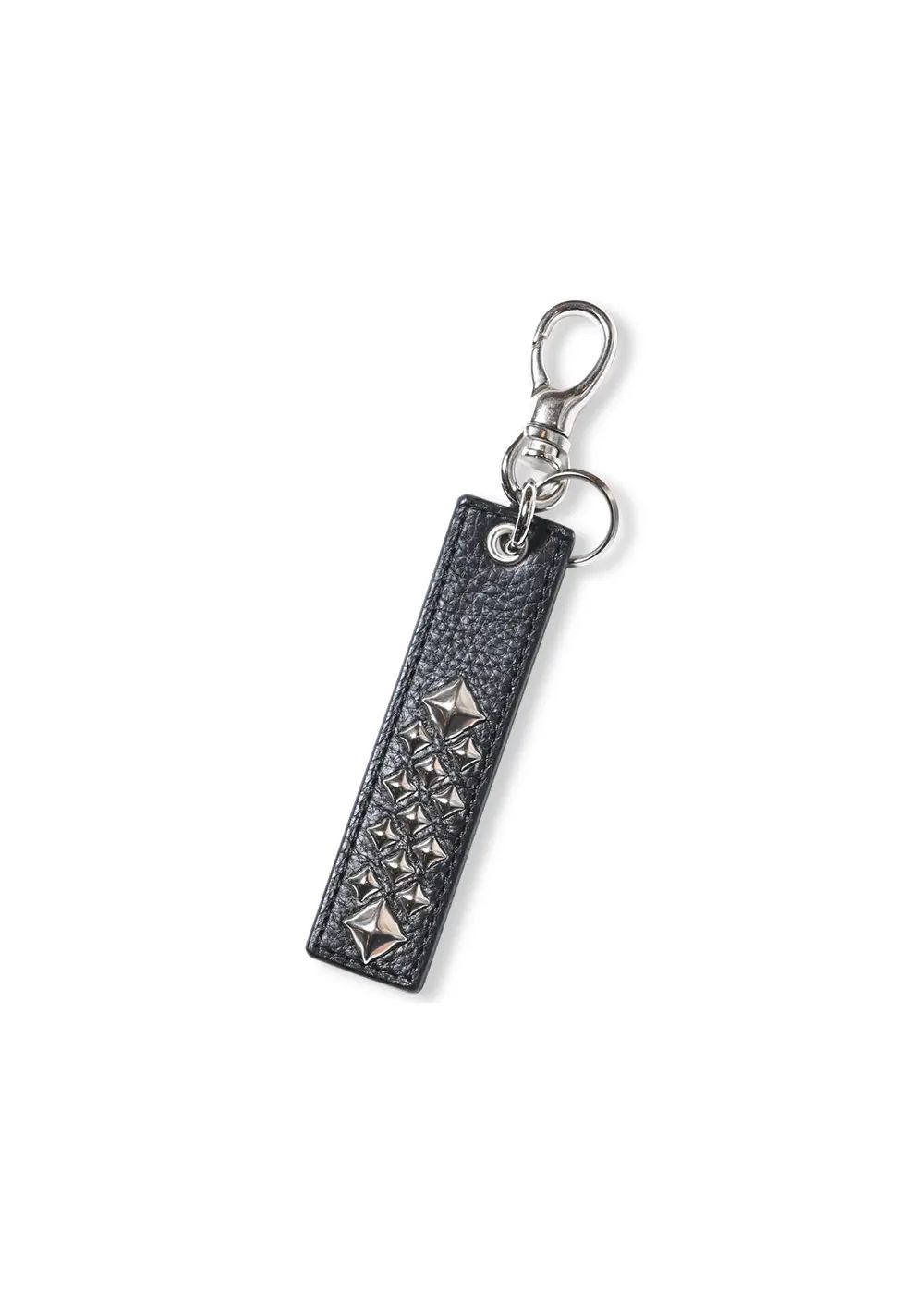 【完売品】CALEE ラギッドキーリング キーホルダー CALEE - STUDS LEATHER KEY RING (BLACK) / スタッズ レザー