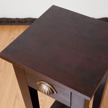 マホガニー無垢材のテレフォンスタンド。お部屋も一気にアジアンに