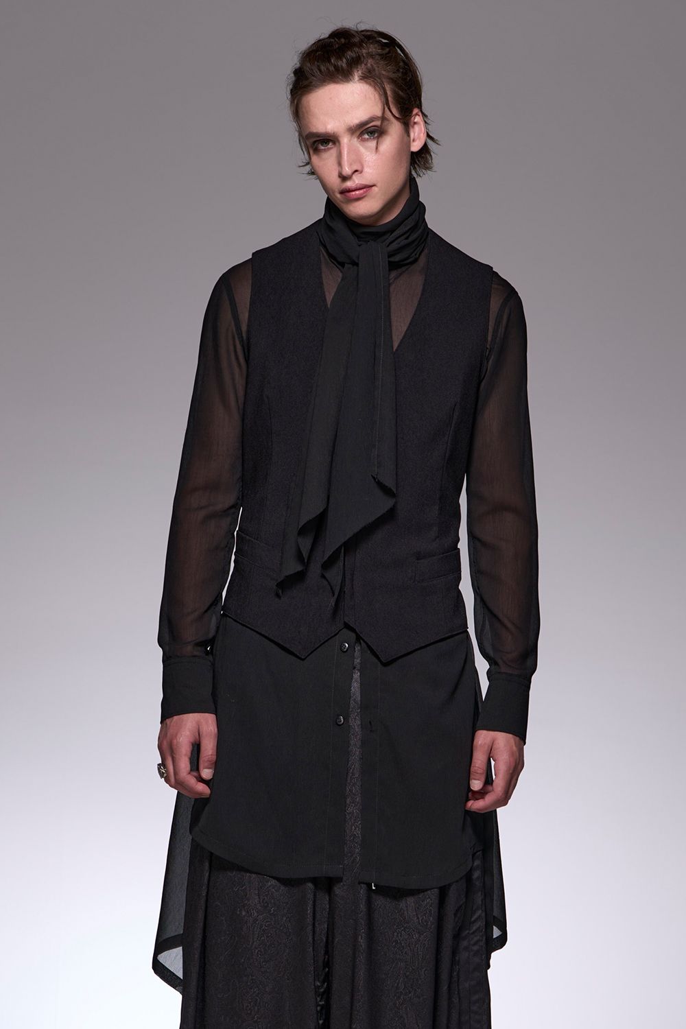 kiryuyrik - Youryu Stoal Flare Shirt / 楊柳 ストールフレアシャツ