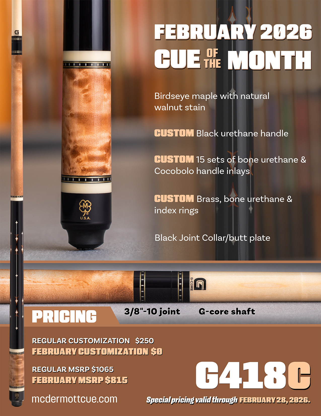 G418C | February 2026 Cue of the Month