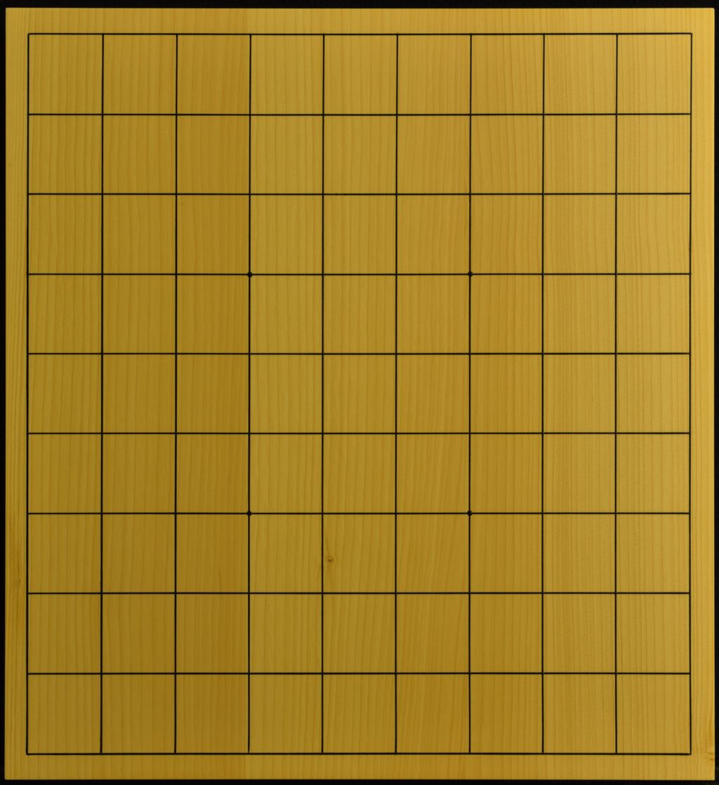 卓上将棋盤 本榧(日本産)柾目三枚接合 t6504