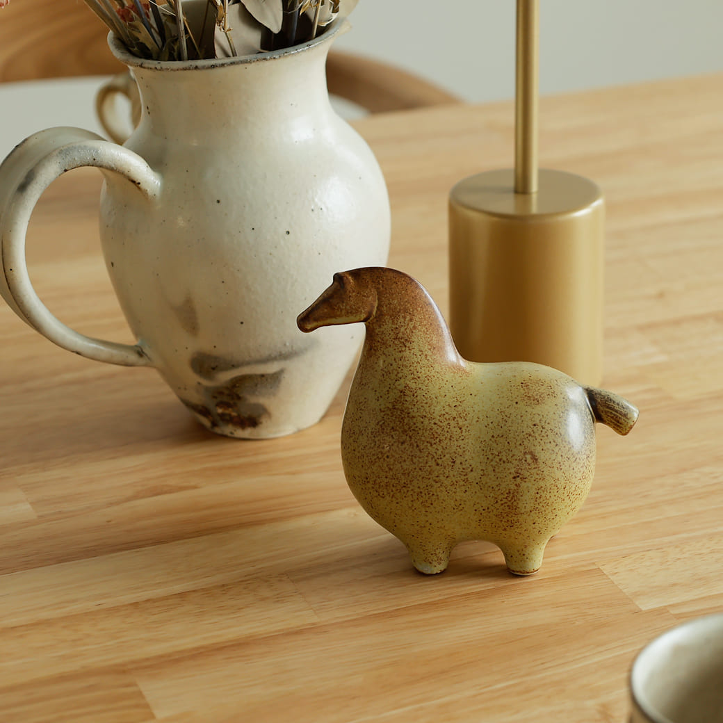 かしわ窯 馬 オーナメント 瀬戸焼 北欧インテリア 国産｜miion - miion