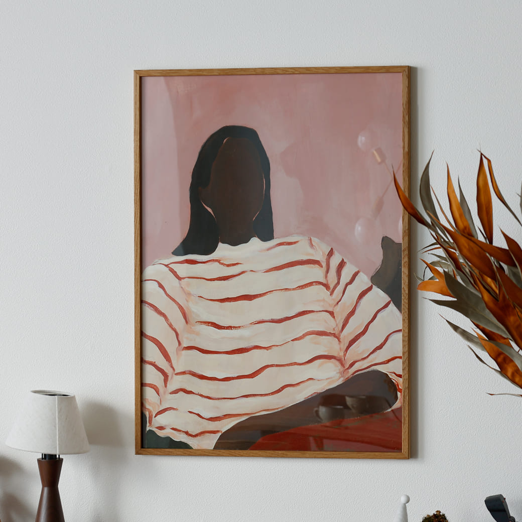 Paper Collective Red Stripes ポスター 50×70cm 北欧ナチュラル