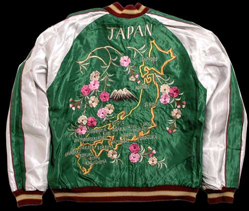 テーラー東洋スカジャン「店舗限定モデル」スカル×日本地図アセテート