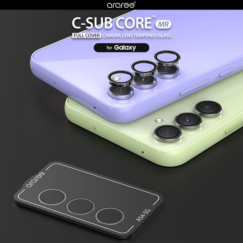 カメラ専用強化ガラスフィルム C-SUB CORE メタルリング【Galaxy A54