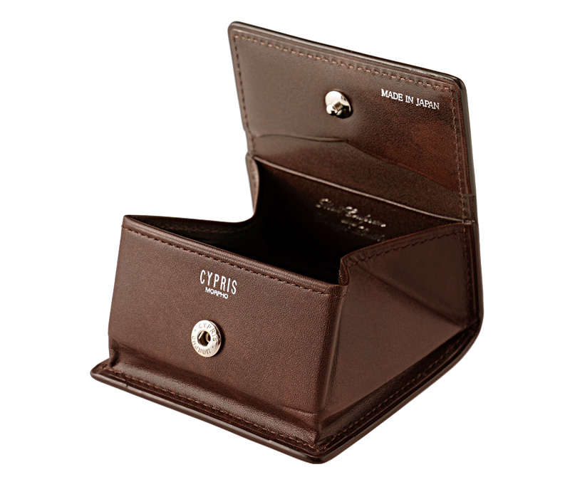 キプリス】小銭入れ(BOX型)□オイルシェルコードバン＆シラサギレザー