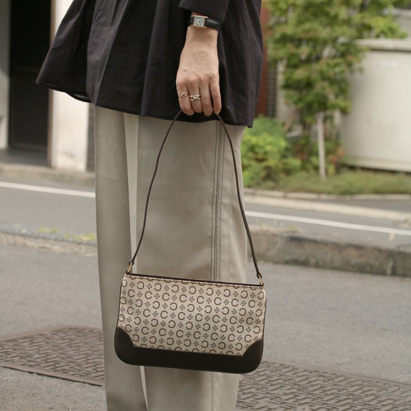 CELINE セリーヌ Cマカダムハンドバッグ 中古(ブラウン): VINTAGE