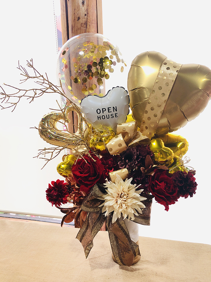 開院・開園・周年祝い】☆文字入り ブリリアント バルーンアレンジ