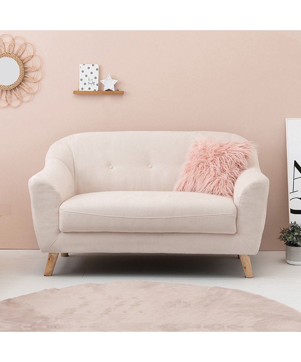 2人掛け]コンパクトソファ｜ファブリック 大人可愛い 北欧風 通販