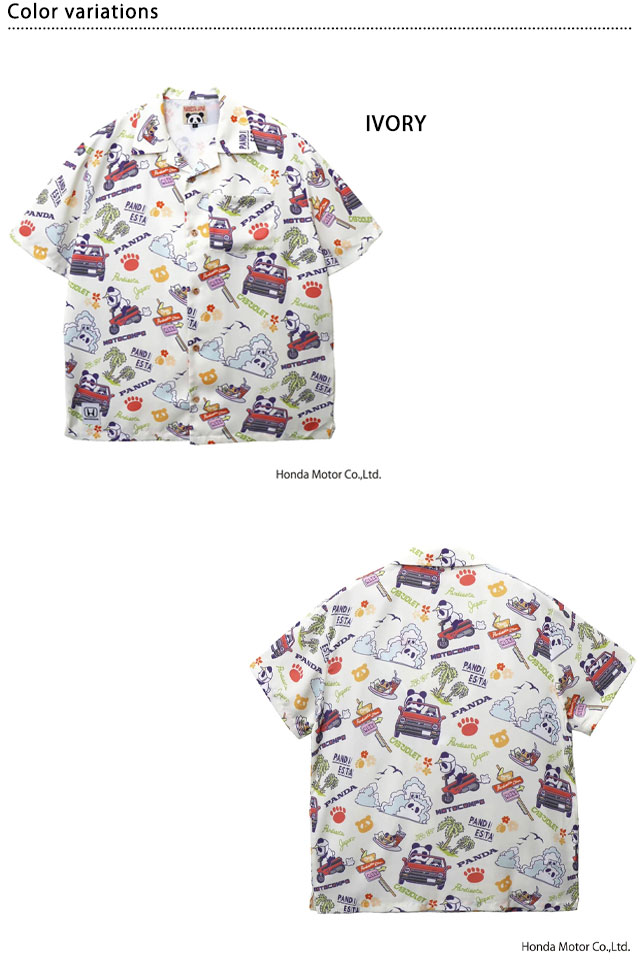 HONDA×PANDIESTA シティとモトコンポ アロハシャツ PANDIESTA JAPAN