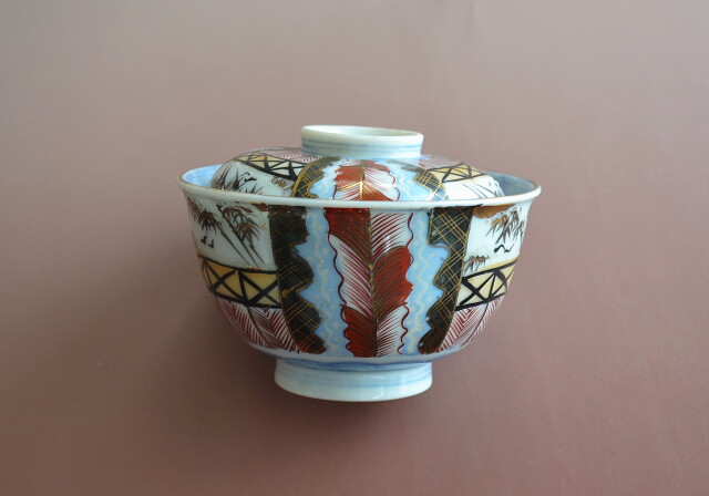 Antique Sam's Collection 色絵蓋付茶碗 五客組