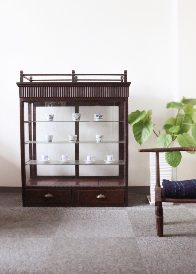 レトロガラスケース ショーケース Gケース コレクションケース 両面