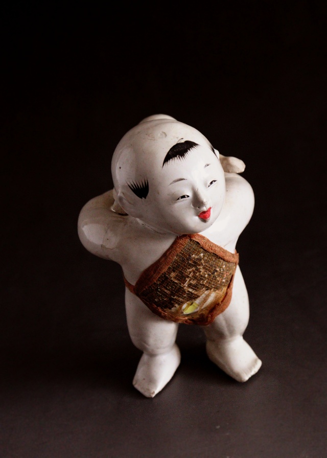 御所人形 つくね 江戸時代 背負い童子 骨董 古美術 小さな御所人形
