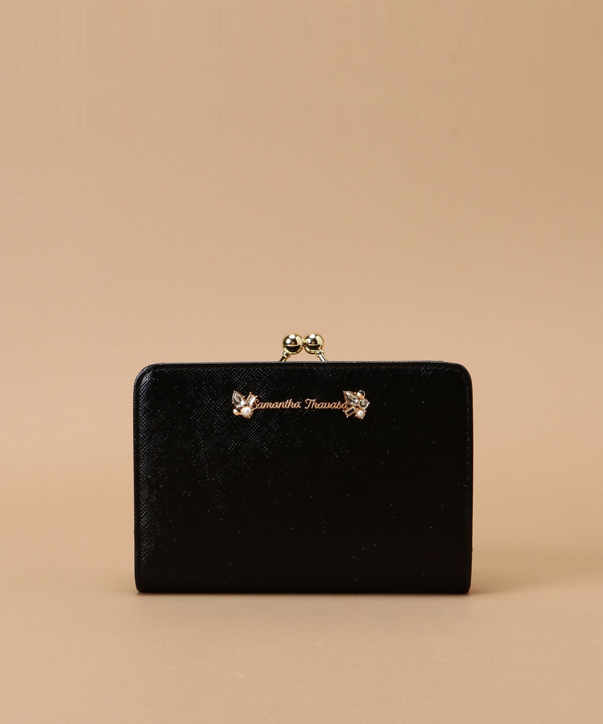 ラメレザービジュー 口金折財布(FREE ブラック): Samantha Thavasa