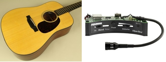 Martin with FISHMAN & HISTORY with L.R.Baggs ピックアップ弾き比べ