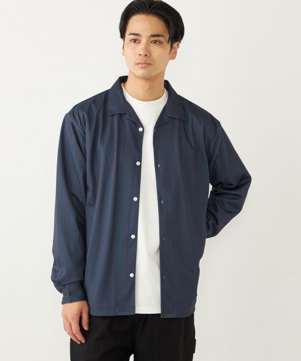 SHIPS Colors:〈洗濯機可能〉メッシュ プリント シャツ｜ SHIPS 公式サイト