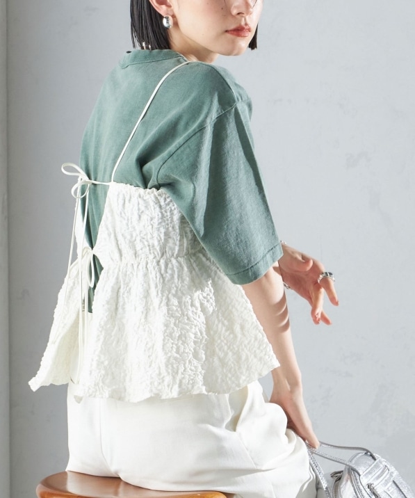 手洗い可能〉ジャカード キャミソール ブラウス｜ SHIPS 公式サイト