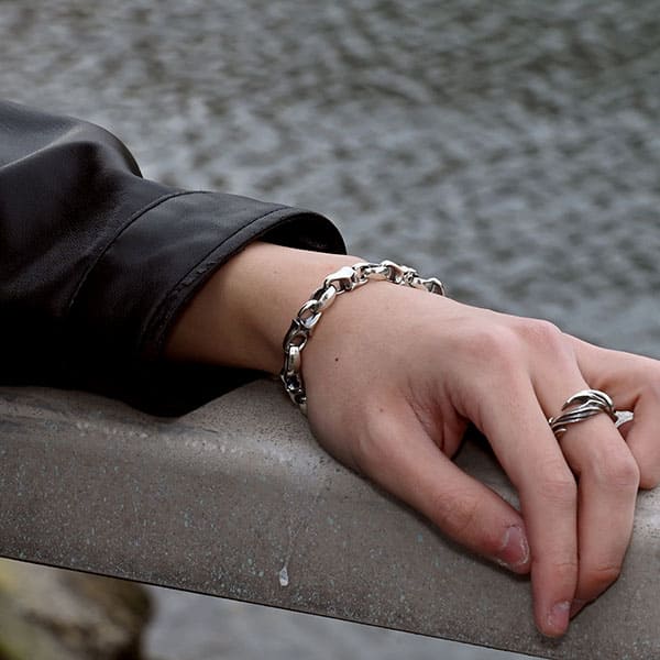 送料無料 メンズ シルバーブレスレット [DB-031]