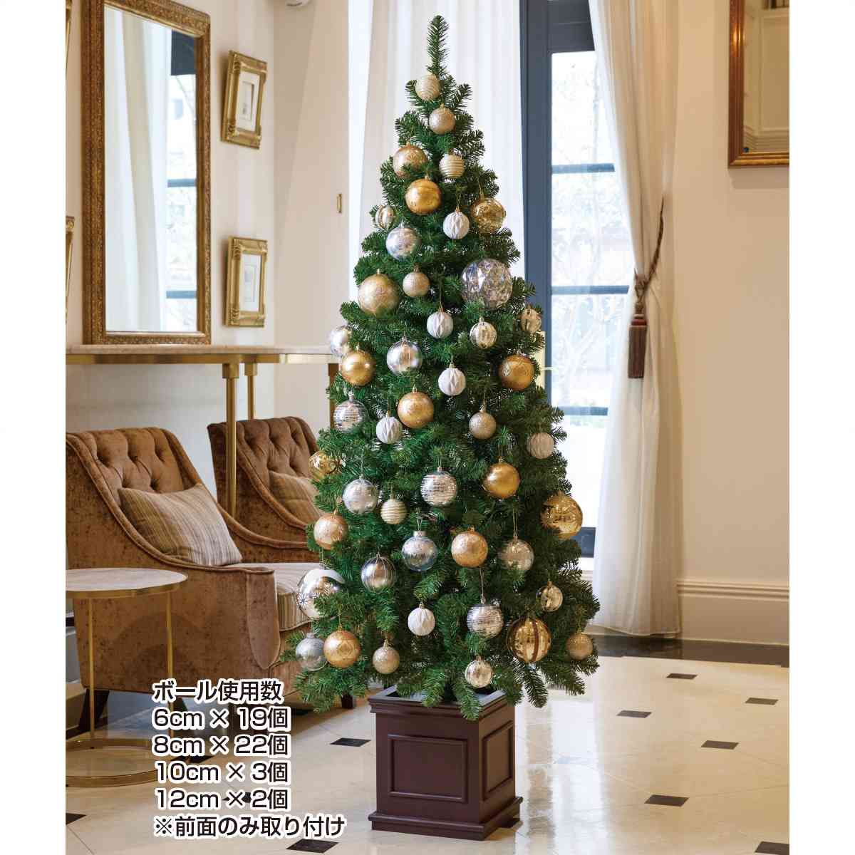 12個 オーナメントボール 8cm レッド