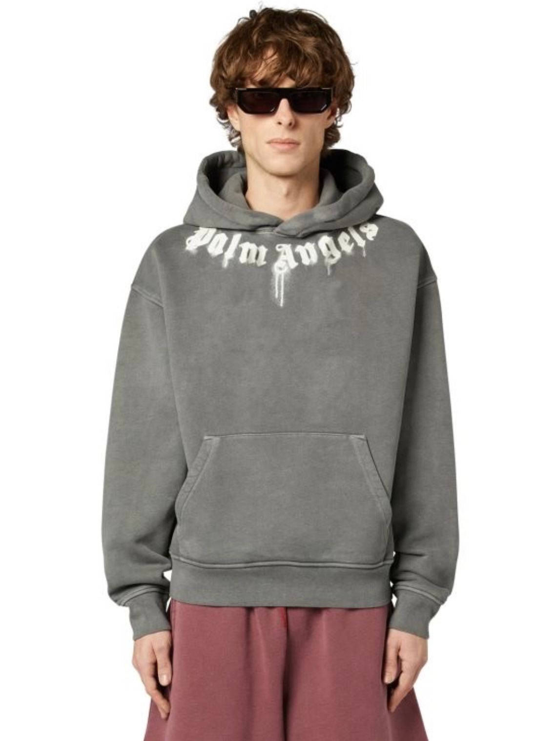 PALM ANGELS - 【25AW】ネックロゴ レッグ フーディー パーカー / NECK