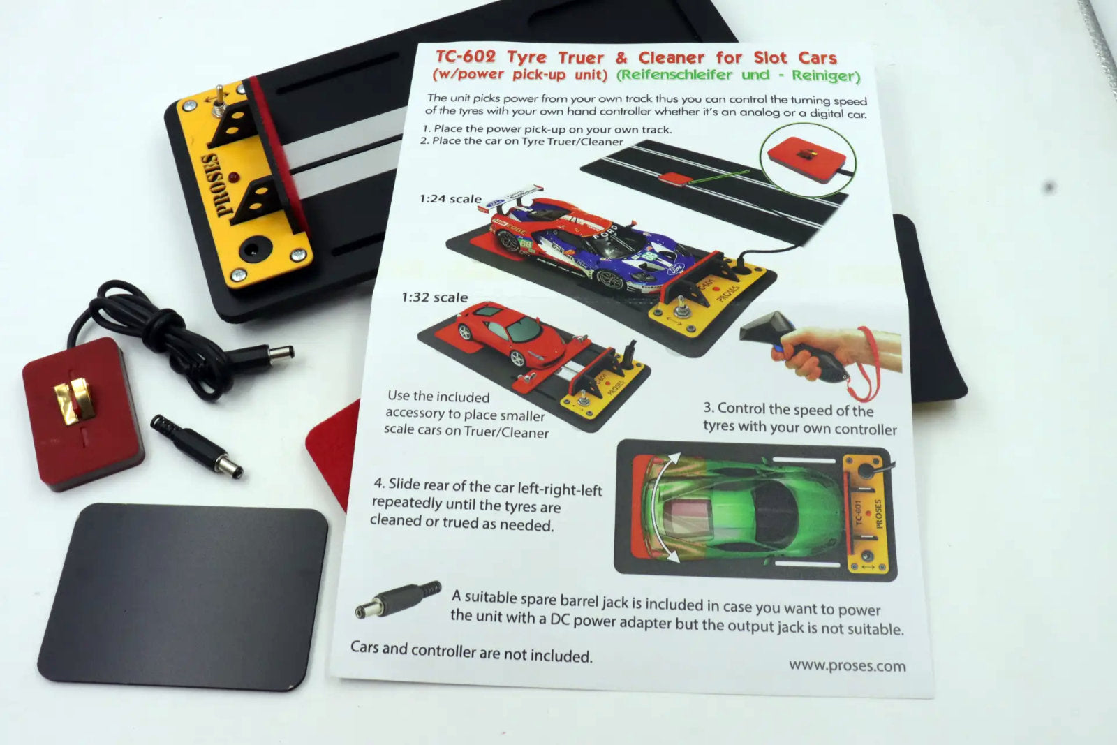 Proses Slot Car Tire Truer Cleaner for 1/32 1/24 TC-602 Scalextric