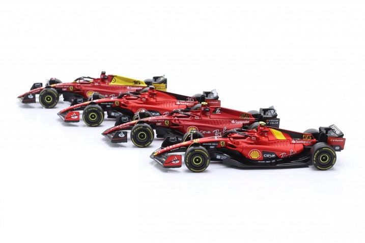 Set 4 machete Formula 1 Ferrari Leclerc/Sainz 2022-2023 - 1/43