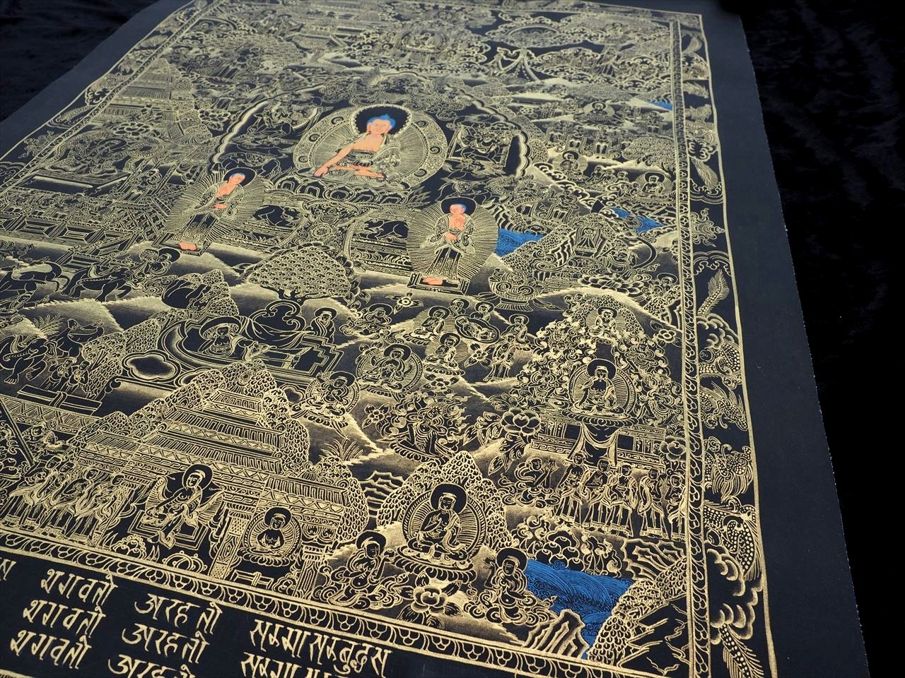 ◇現地より直送！職人による肉筆◇貴重な本物・曼荼羅（マンダラ