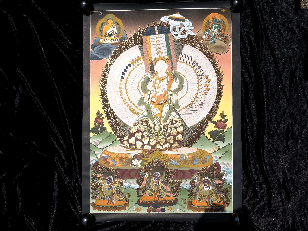 ◇現地より直送！職人による肉筆◇貴重な本物・曼荼羅（マンダラ