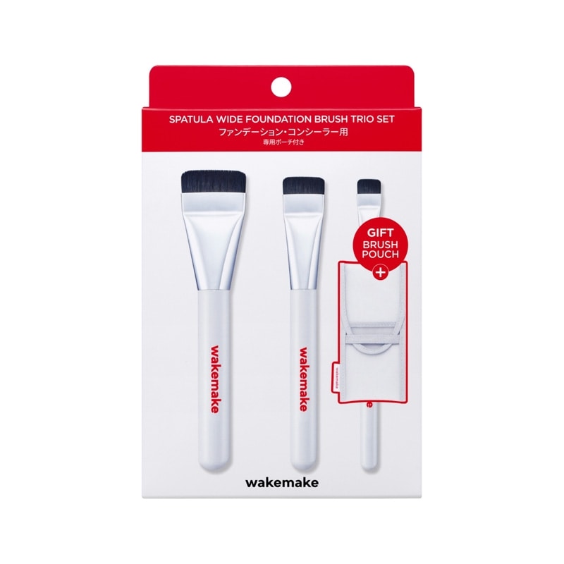 wakemake ウェイクメイク スパチュラワイドファンデーションブラシ3種