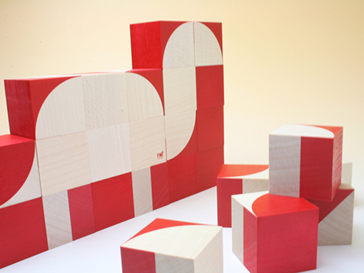 木のおもちゃ カルテット / オルナボ（ORNABO）｜ネフ社 スイス製 赤と