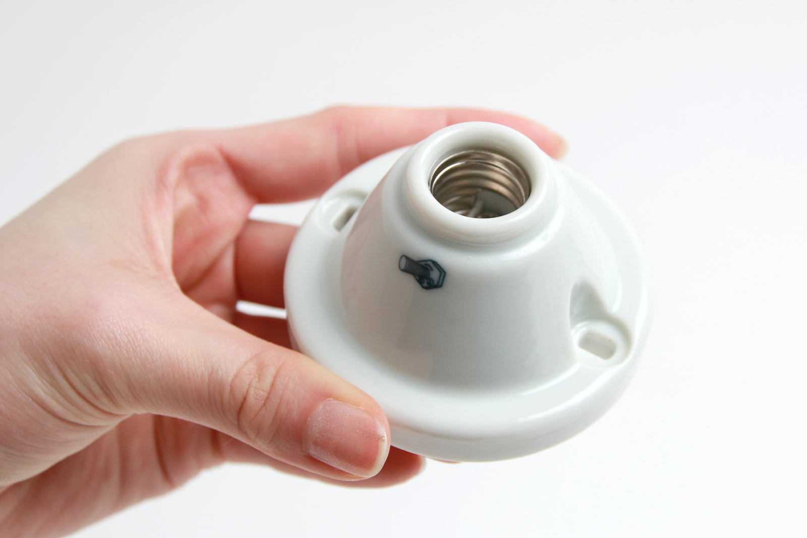 ミニ磁器レセップ E17 山型 | LT-BR013-01-G141 | 直付・ブラケット