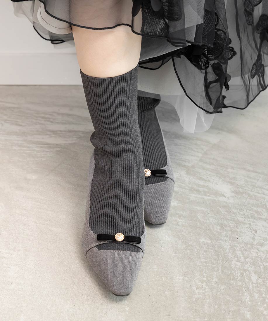 SALE】パールリボンニットドッキングブーツRANDA公式サイト