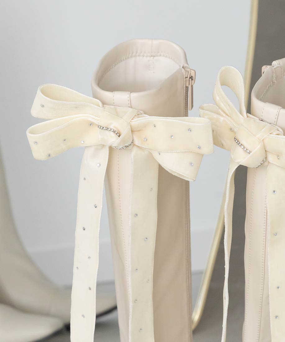 SALE】【Holiday Collection】晴雨兼用 2WAY ビジューベロアリボン