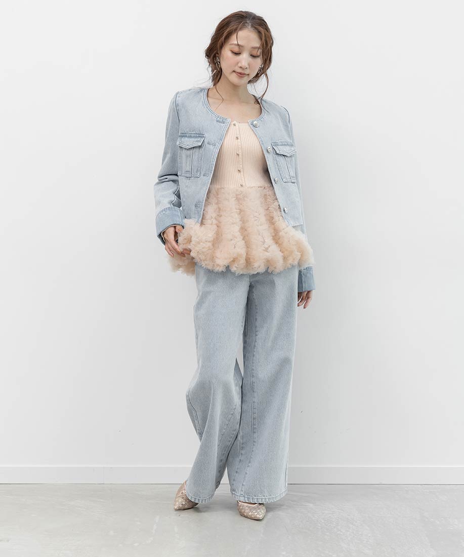 デザインチュールペプラムリブニットRANDA公式サイト