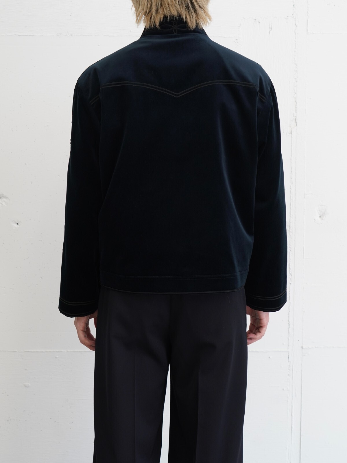 コットンベルベット エンブロイダリーショートジャケット - サルト