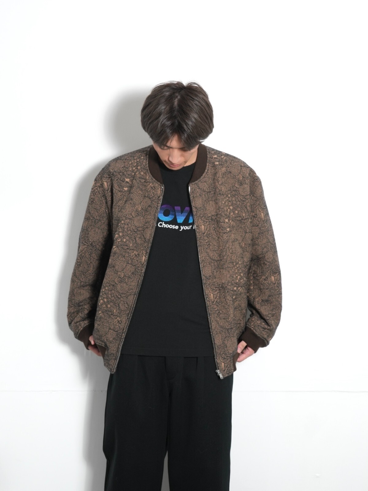 刺し子ジャカードブルゾン -フルーツパターン- - セブンバイセブン