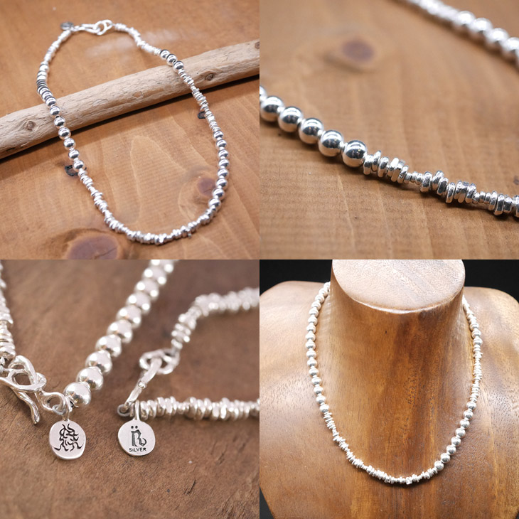 RYOKU シルバービーズネックレス silver beads necklace