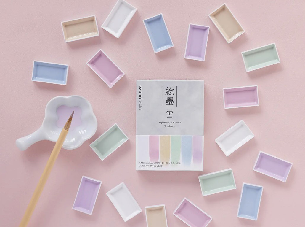 墨運堂 絵墨 6色セット｜書道用品通販の半紙屋e-shop
