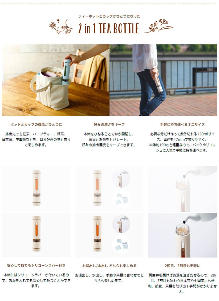 ビタントニオ ツイスティーミニ ブルー 130ml VTW-1-B ミニティーボトル