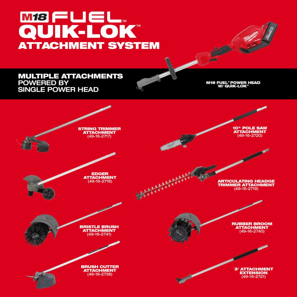Milwaukee 49-16-2740 QUIK-LOK Rubber Broom Attachment – Tool Nut