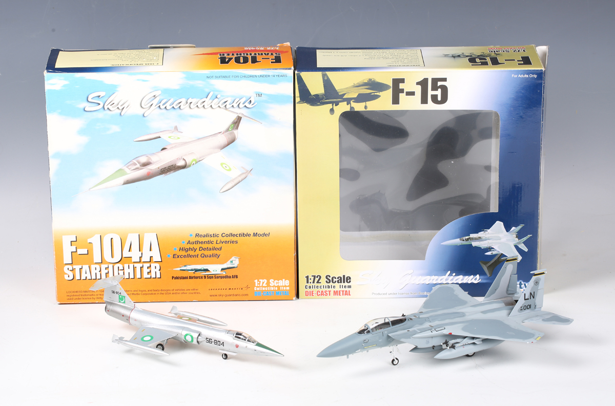 Six Witty Wings 1:72 scale model aircraft, comprising F-15J Eagle