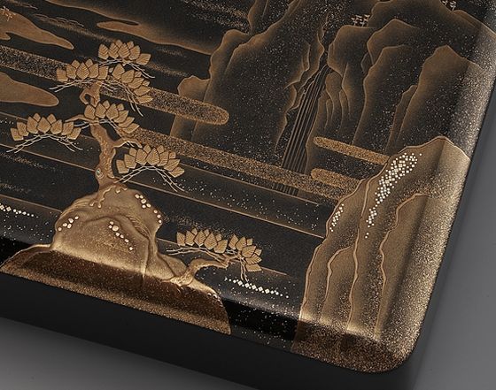 輪島塗文箱 山水蒔絵 748,000円税込 | 輪島塗の塗師屋 輪島漆器大雅堂