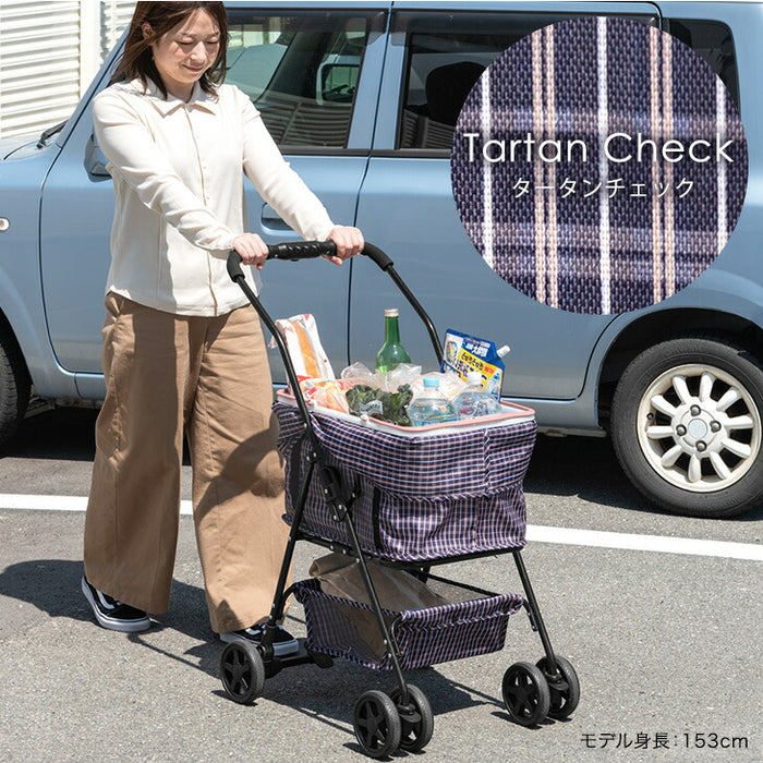 折りたたみ式 ショッピングカート ワンタッチ 大容量 軽量 耐荷重35kg