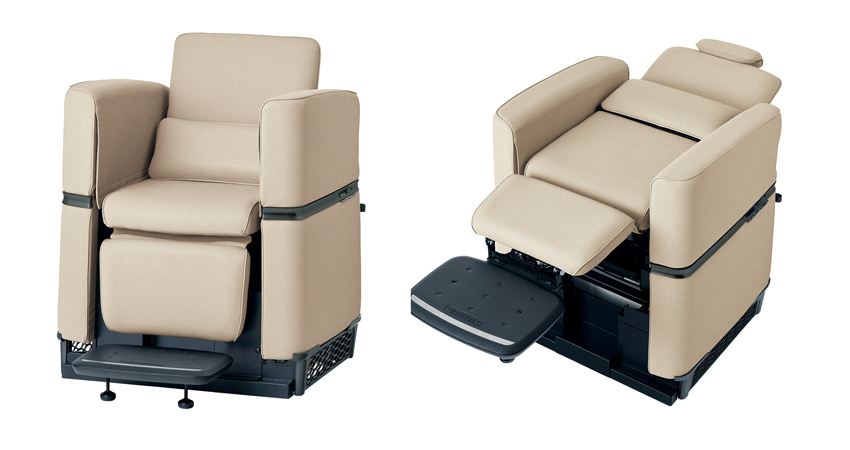 ソファ調のチェアとシャンプー台が一体化。高い生産性と顧客満足を実現