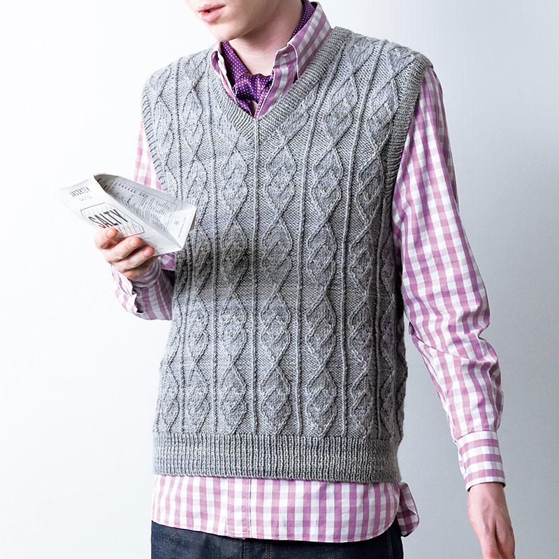 レシピ〉グレー系のVネックメンズベスト: レシピ｜手づくりタウン by