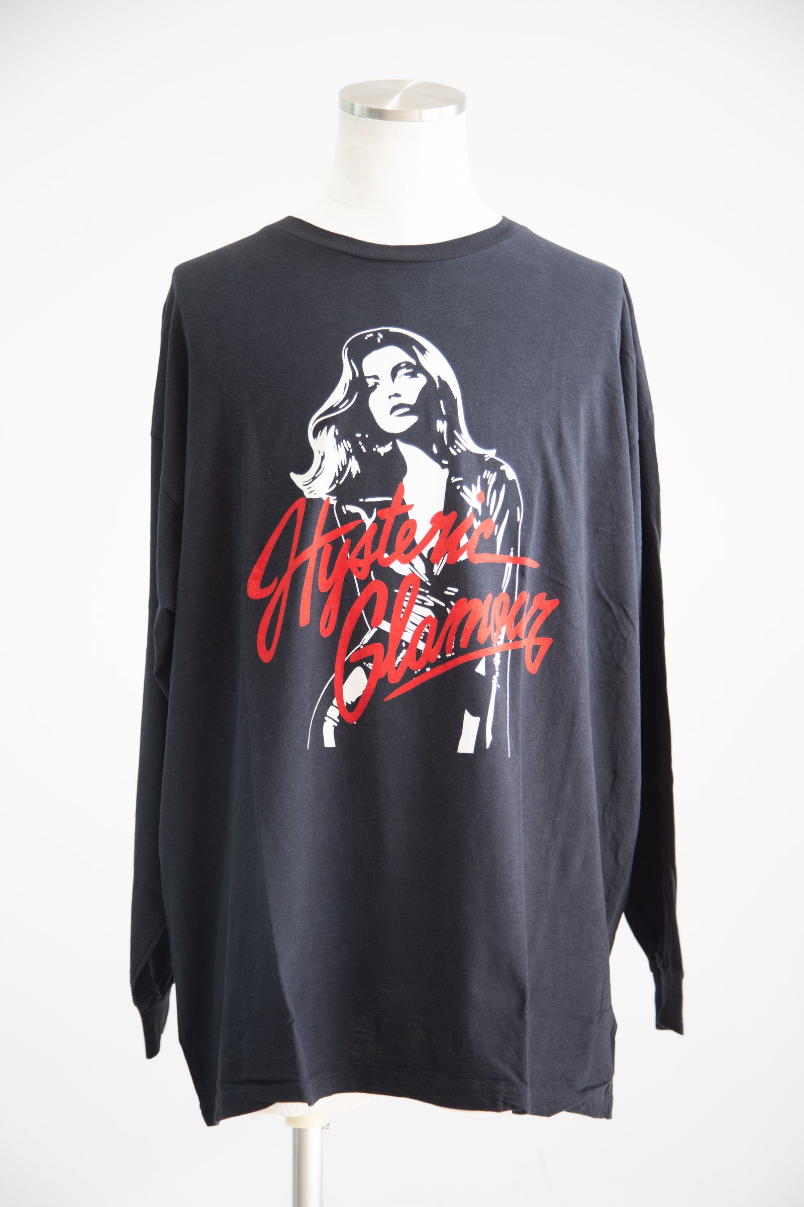 HYSTERIC GLAMOUR - LEATHER WOMAN オーバーサイズTシャツ / ブラック