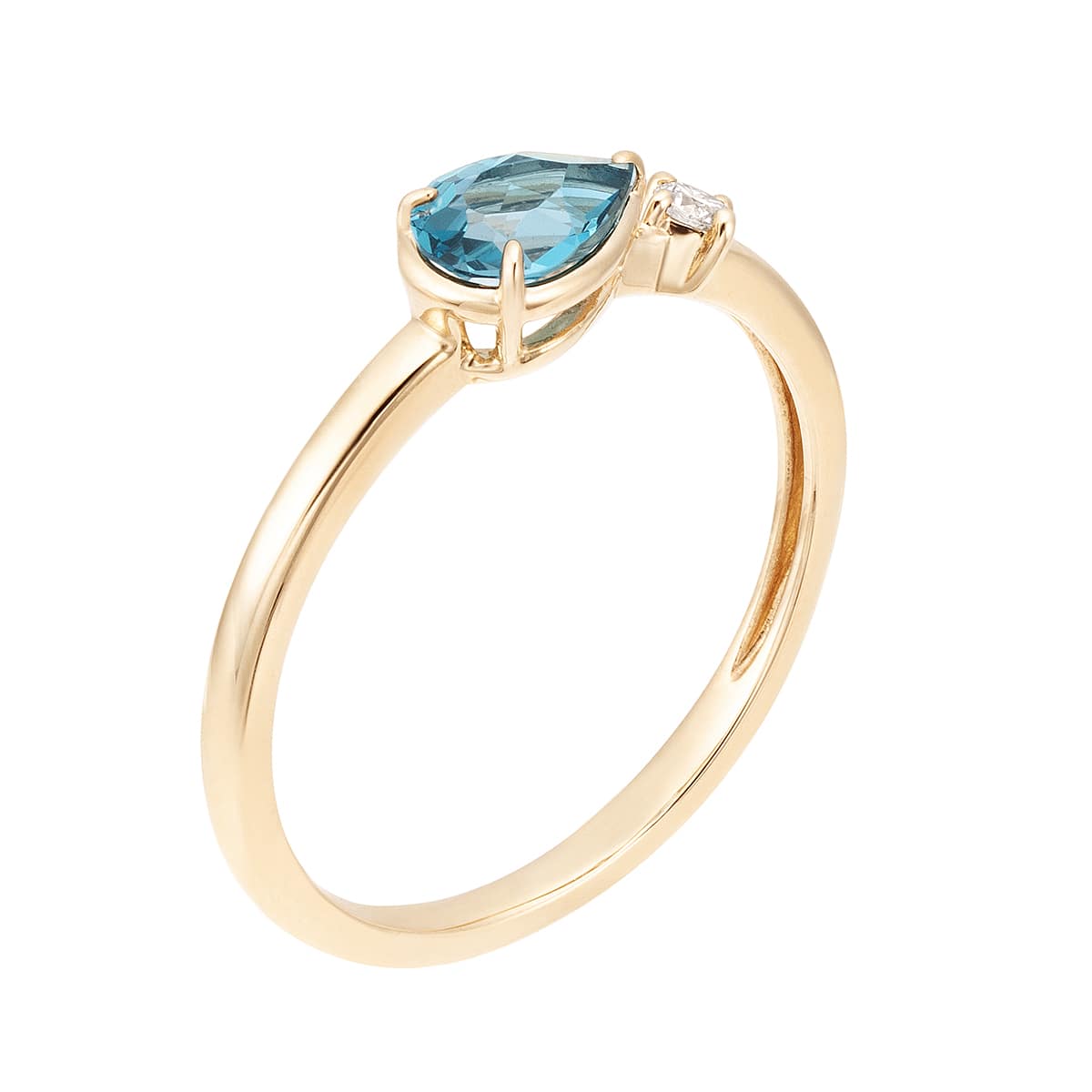 K10イエローゴールドロンドンブルートパーズリング(RFR761-002